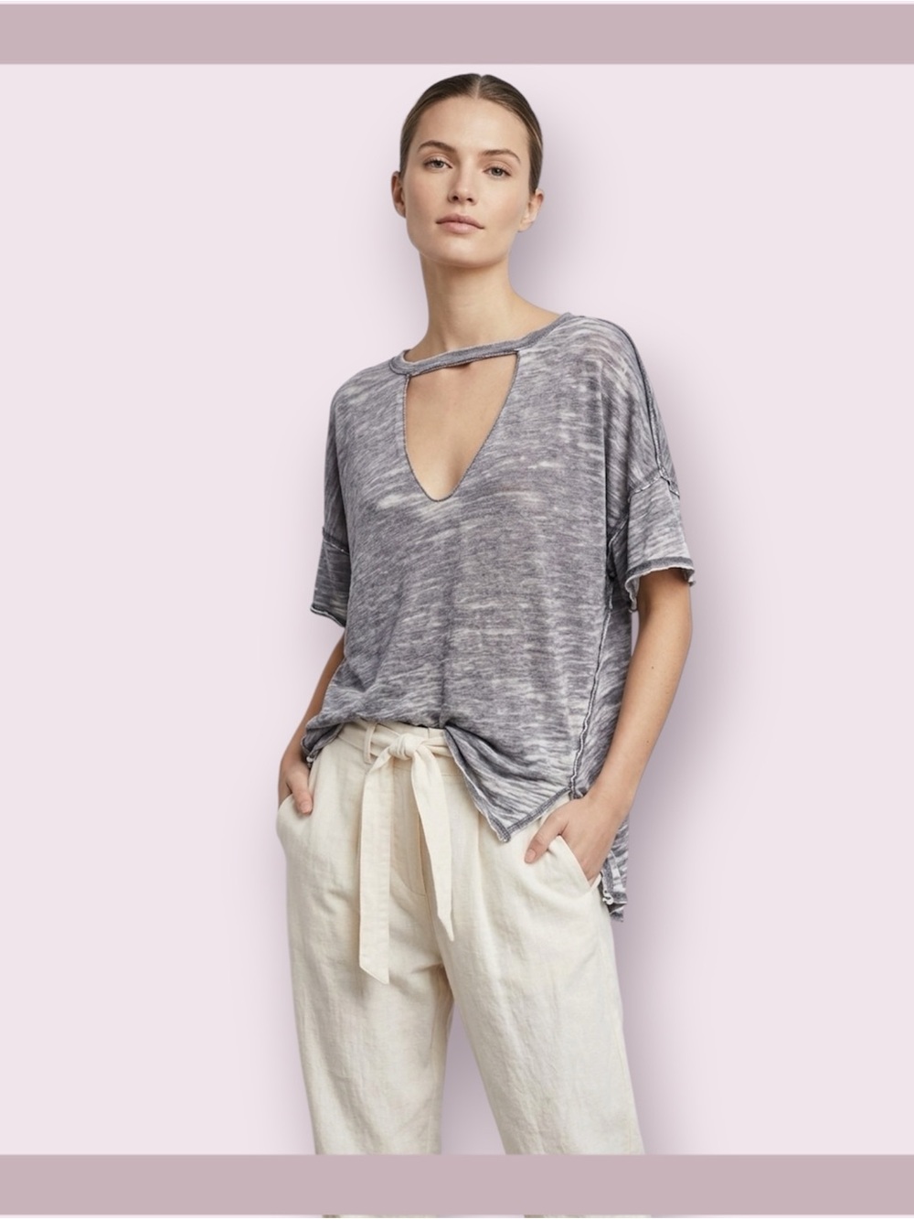 Free People We The Free Carbon Jordan Burnout Tee